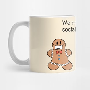 Gingerbread cookies keeping social distance during the pandemic Mug